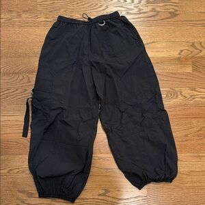 Urban Outfitters Women’s Black Cargo Parachute Pants